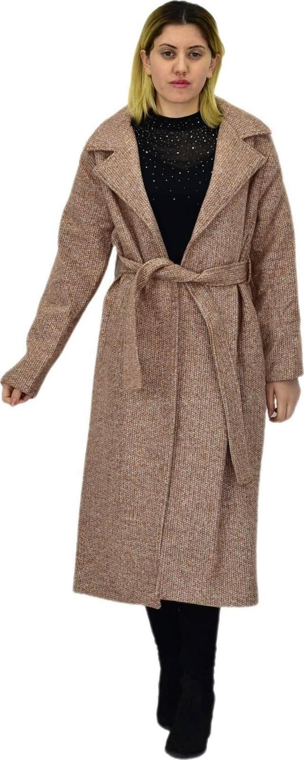 Kadın Pıtırcık Uzun Kaşe Kaban BGL-ST04120 - Image 1