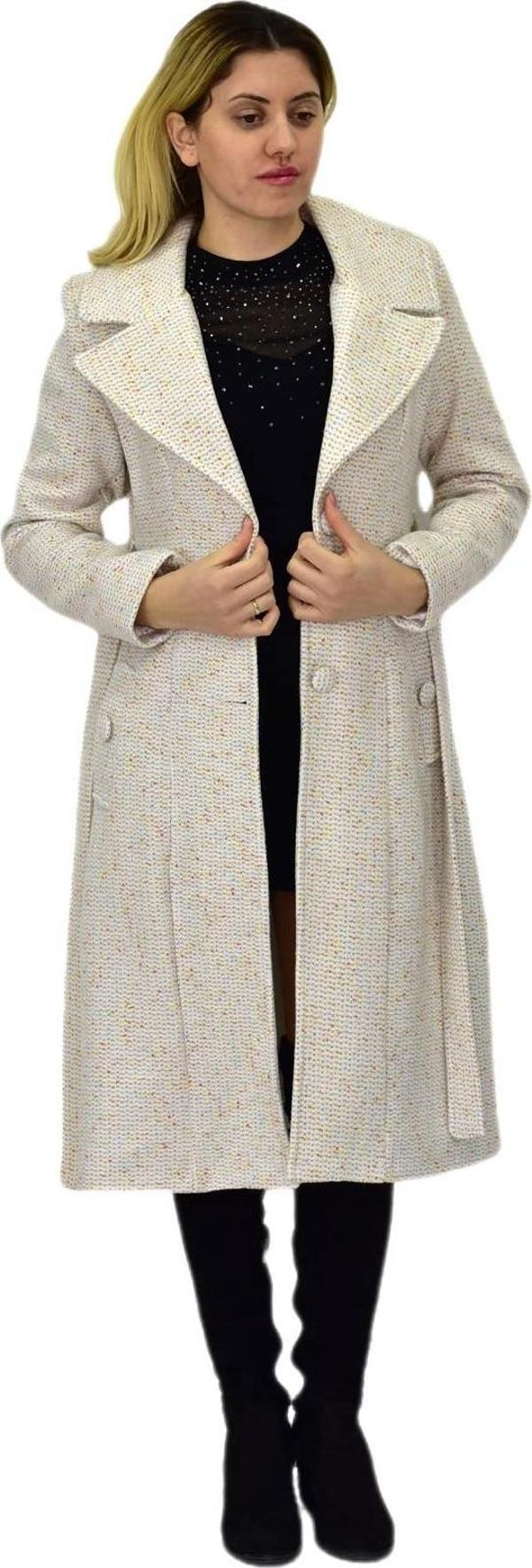 Kadın Pıtırcık Uzun Kaşe Kaban BGL-ST04121 - Image 1