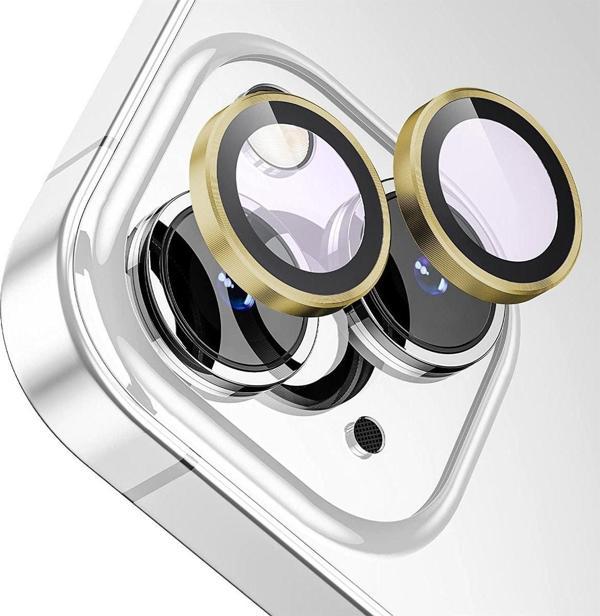 Buff Labs Buff İphone 14 / 14 Plus Camera Metal Lens Protector Gold - Image 1