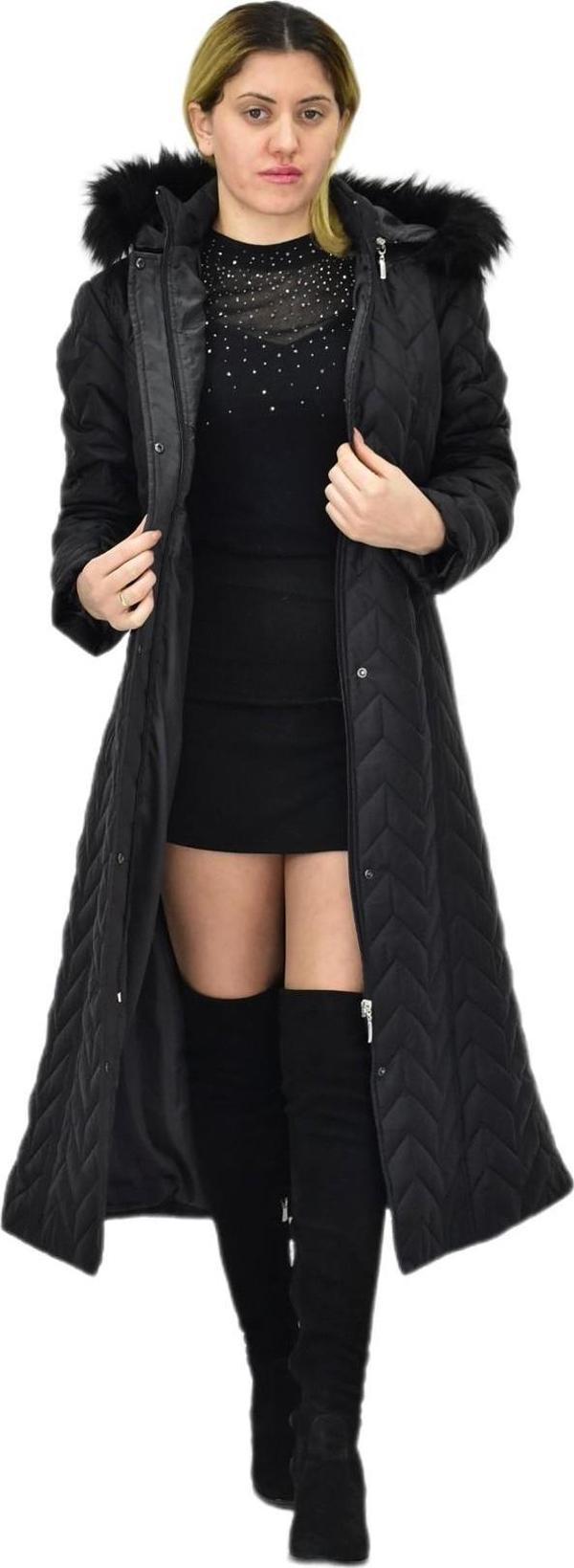 Kadın Kapitone Kapüşonlu Uzun Mont BGL-ST04060 - Image 1