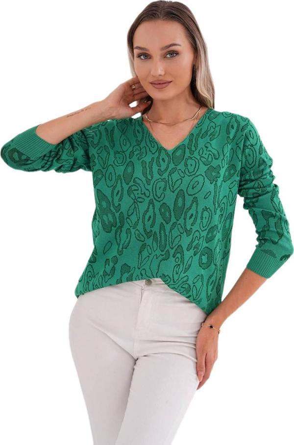 Kadın V Yaka Simli Kazak 12777 BGL-ST04101 - Image 1