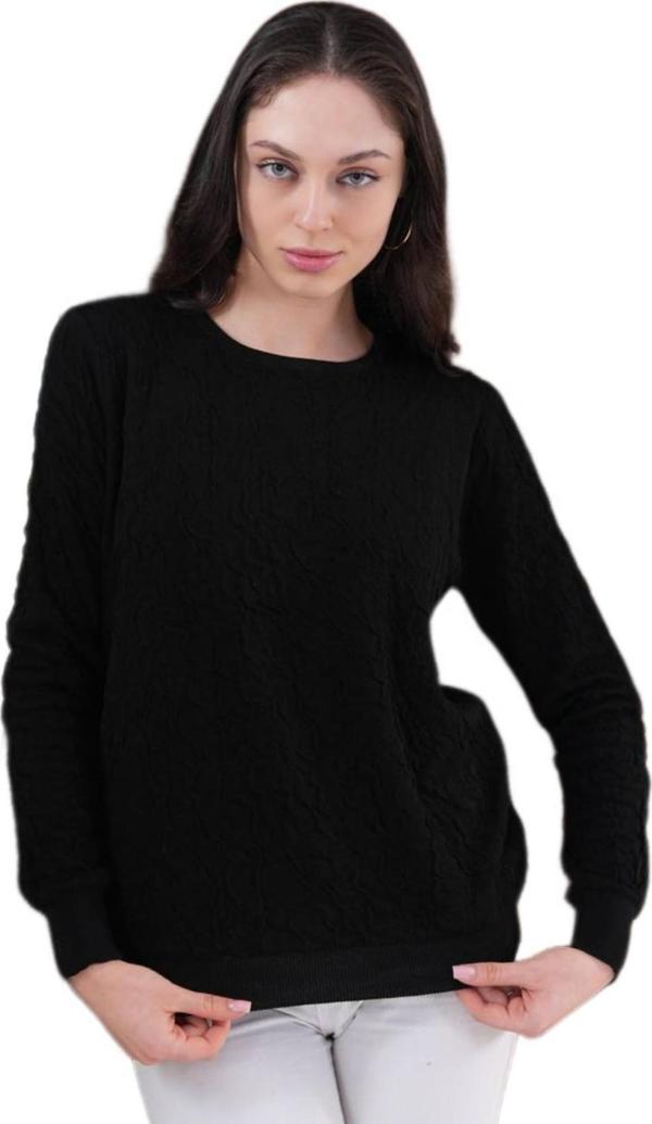 Kadın Bisiklet Yaka Büzgülü Kazak 12833 BGL-ST04228 - Image 1