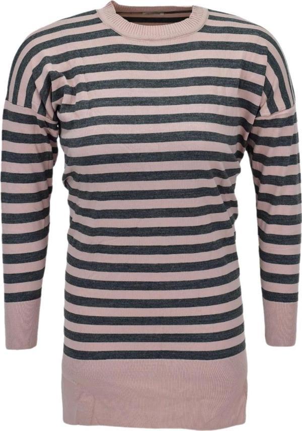 Kadın Çizgili Oversize Kazak BGL-ST04083 - Image 1