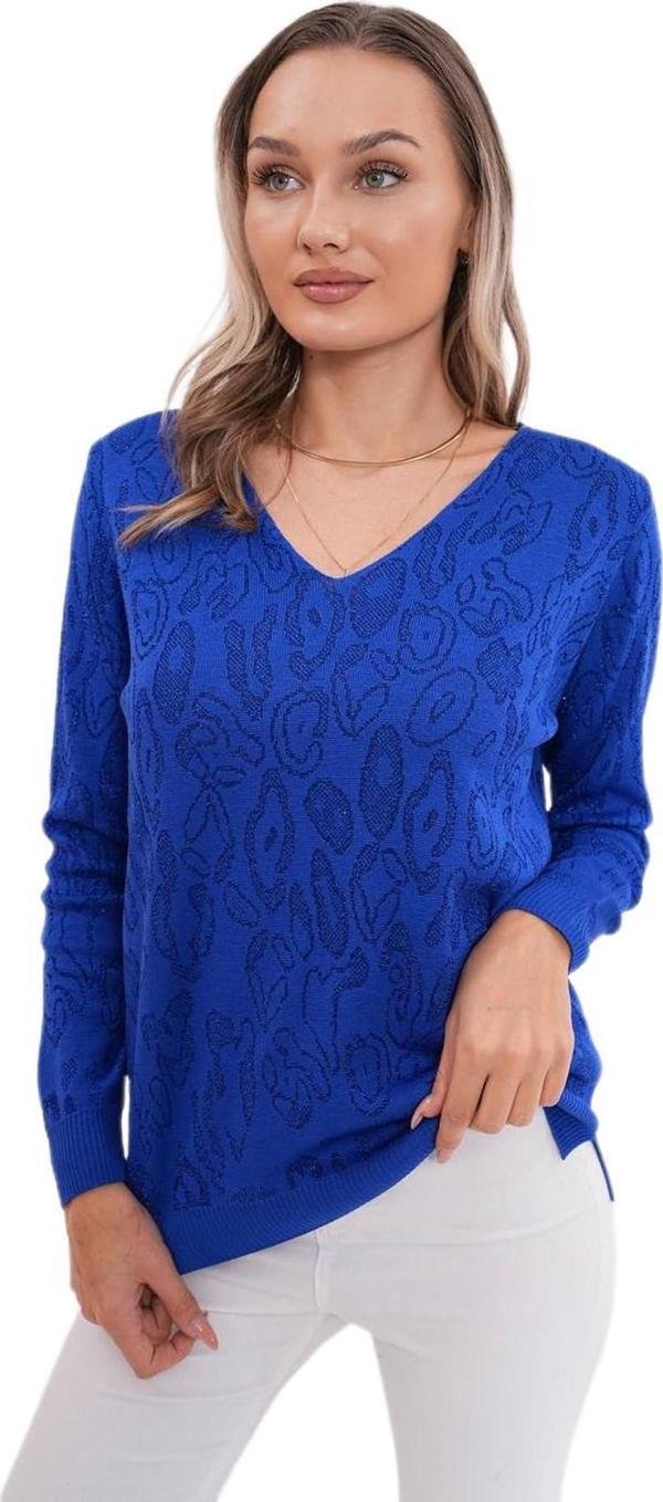 Kadın V Yaka Simli Kazak 12777 BGL-ST04101 - Image 1