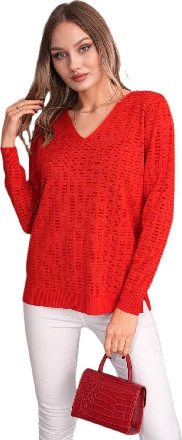 Kadın V Yaka Simli Kazak 12809 BGL-ST04106 - Image 1