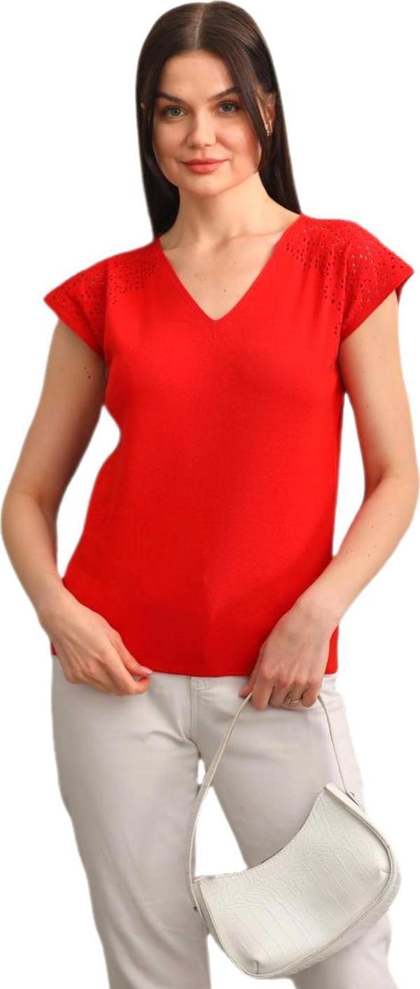 Kadın Triko V Yaka Omuz Ajurlu Askılı Atlet 12719 BGL-ST04219 - Image 1