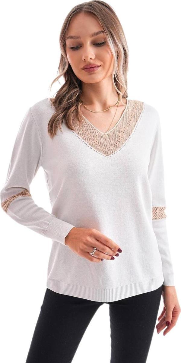 Kadın V Yaka Simli Kol Detaylı Kazak 12787 BGL-ST04108 - Image 1