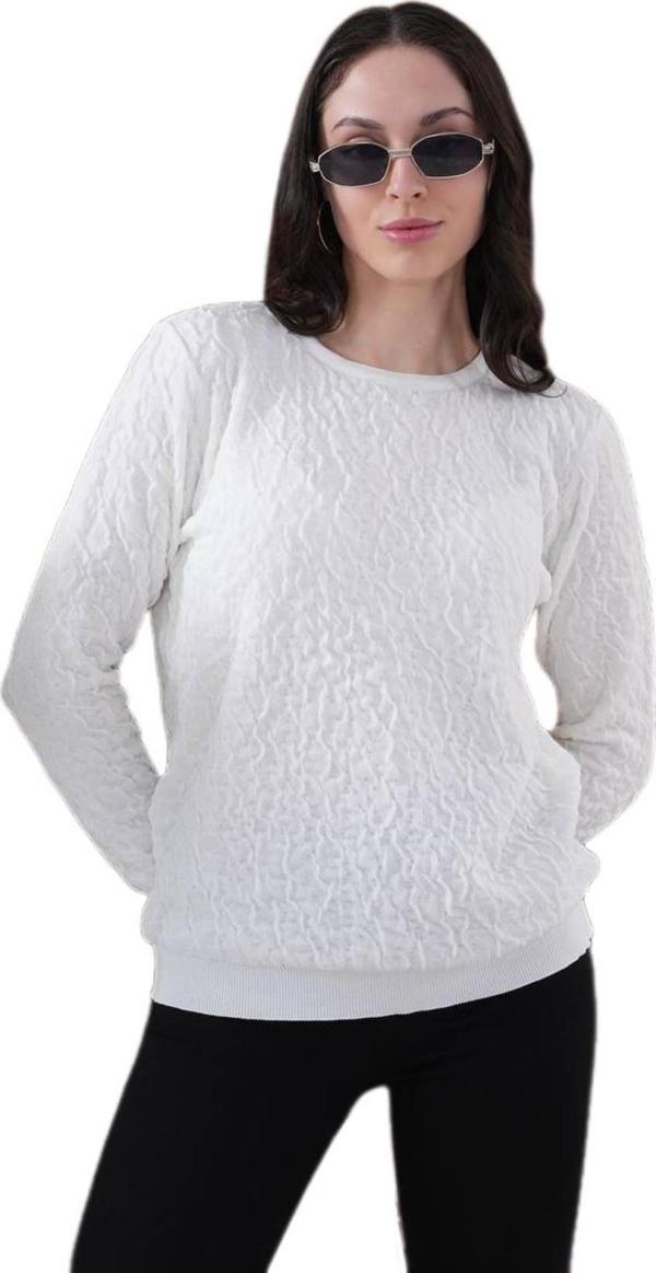 Kadın Bisiklet Yaka Büzgülü Kazak 12833 BGL-ST04228 - Image 1