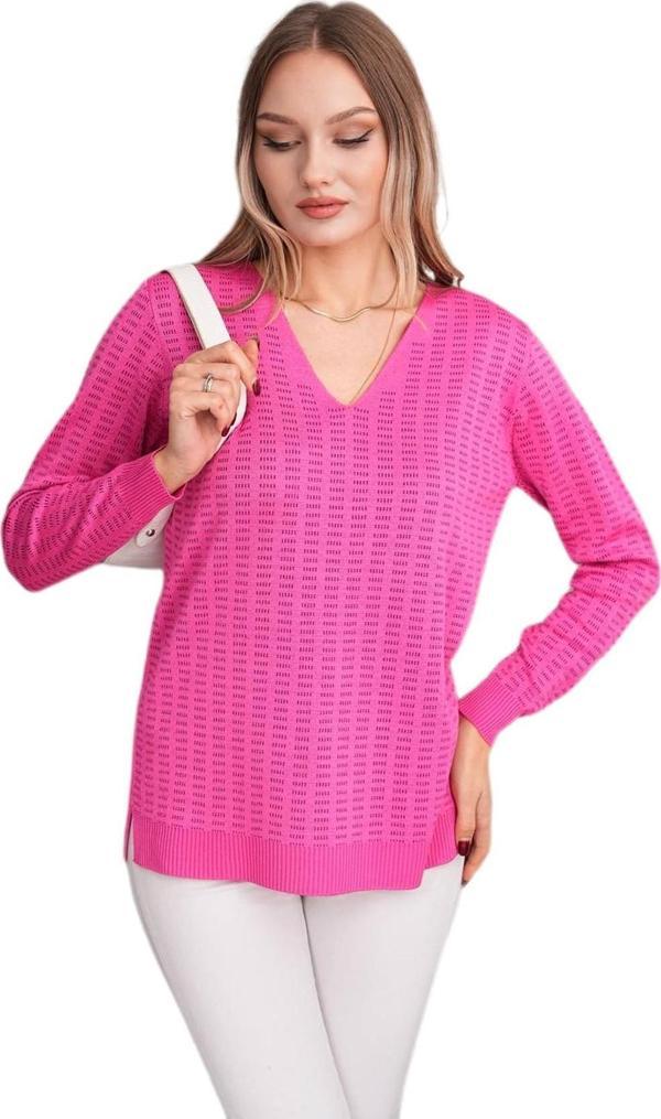 Kadın V Yaka Simli Kazak 12809 BGL-ST04106 - Image 1