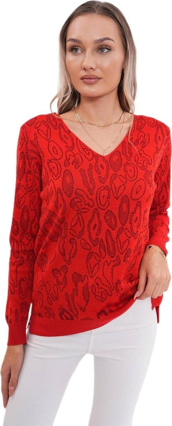 Kadın V Yaka Simli Kazak 12777 BGL-ST04101 - Image 1