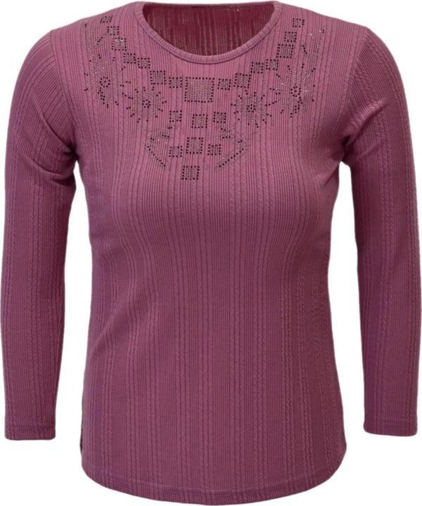 Kadın Taşlı Kaşkorse Bluz BGL-ST04136 - Image 1