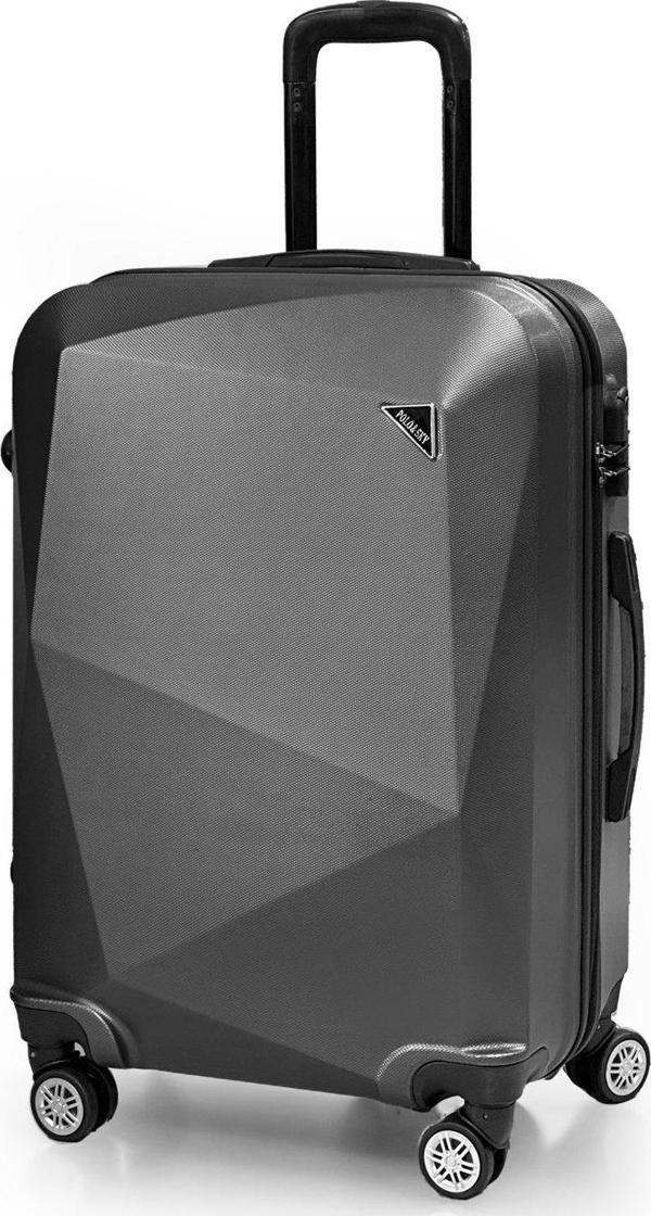 Polo&Sky Elmas Model Füme Renk Orta Boy Valiz - Image 1