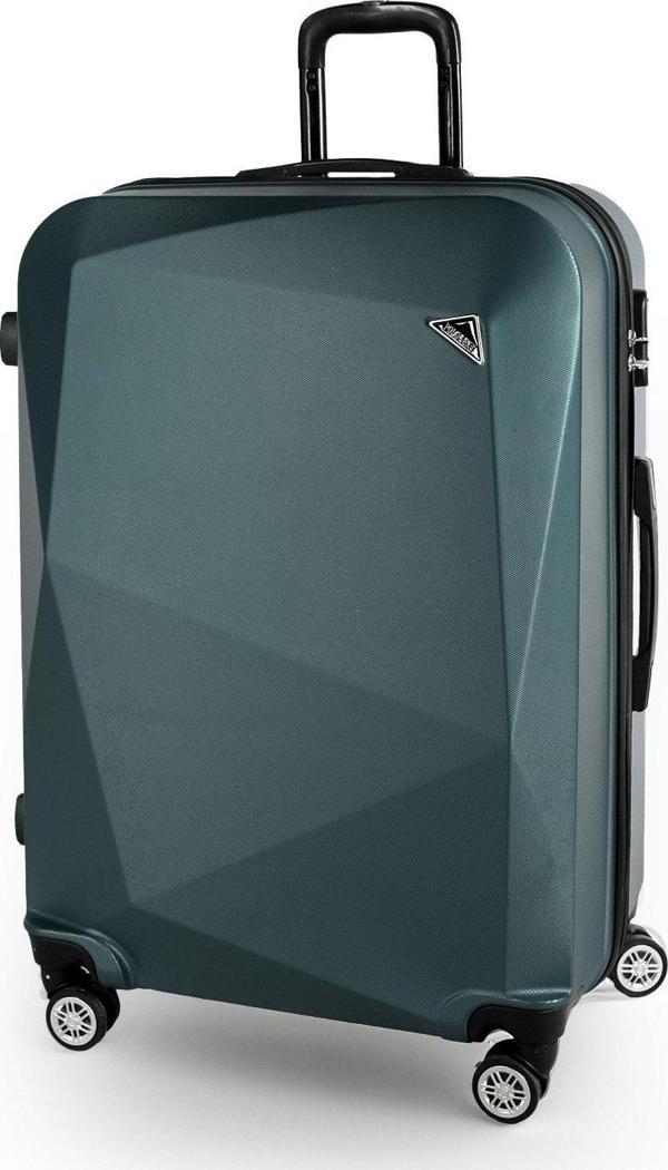 Polo&Sky Elmas Model Haki Renk Büyük Boy Valiz - Image 1