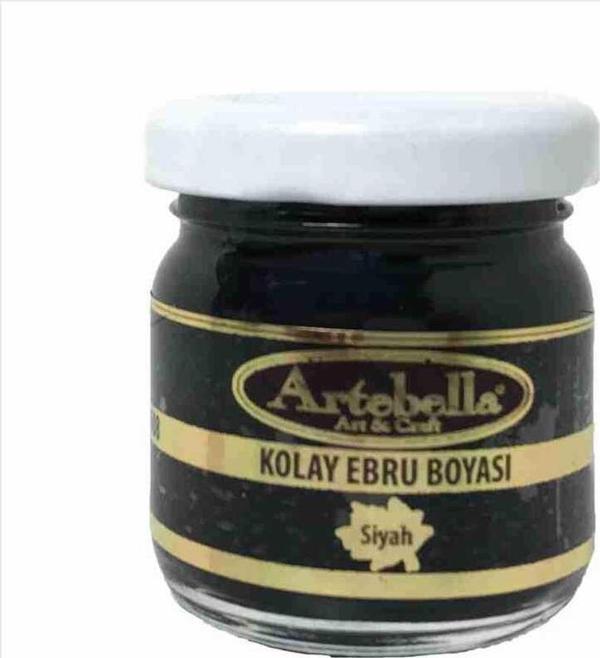 Artebella Kolay Ebru Boyası Siyah 40ml - Image 1