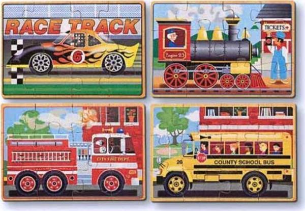 Melissa and Doug Ahşap 12x4 Yapboz Seti - Araçlar - Image 1