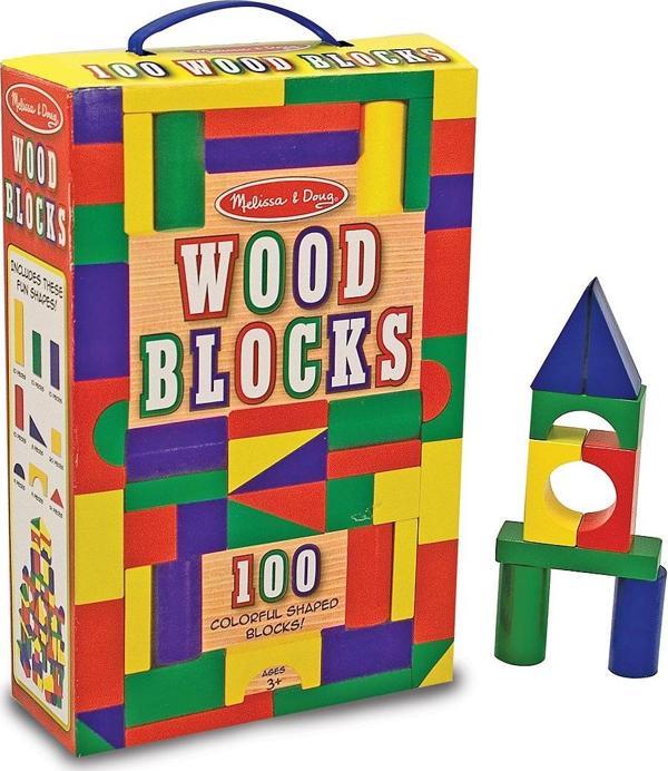Melissa and Doug Ahşap Blok Seti - 100 Parça - Image 1