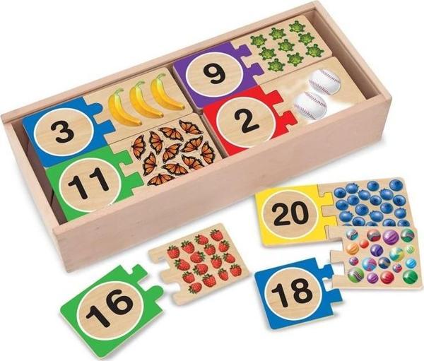 Melissa and Doug Ahşap Sayılar Eşleştirme Yapbozu - Image 1