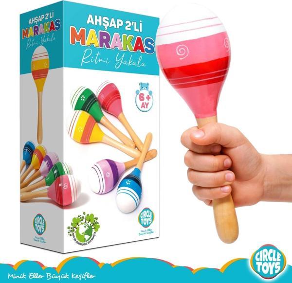 Circle Toys Ahşap 2'li Marakas - Image 1