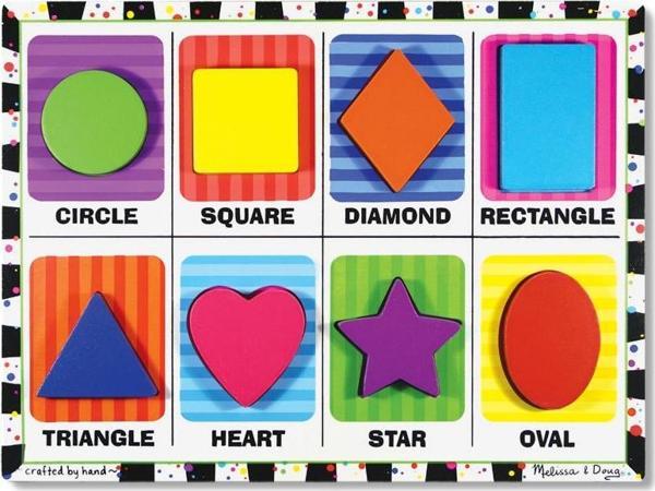 Melissa and Doug Ahşap Tombul Yapboz - Şekiller - Image 1