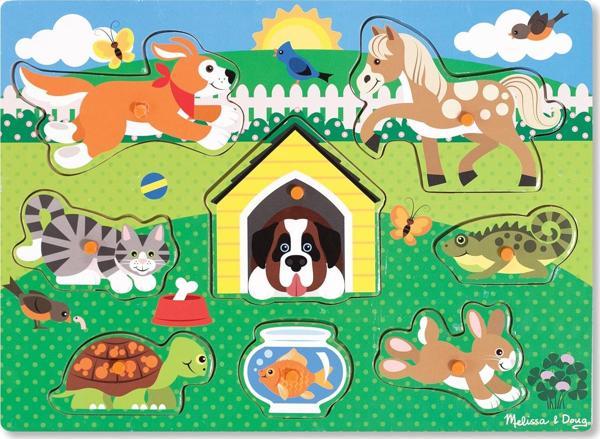 Melissa and Doug Ahşap Tutmalı Yapboz - Evcil Hayvanlar - Image 1