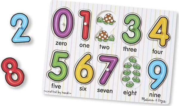Melissa and Doug Ahşap Tutmalı Yapboz - Sayılar - Image 1