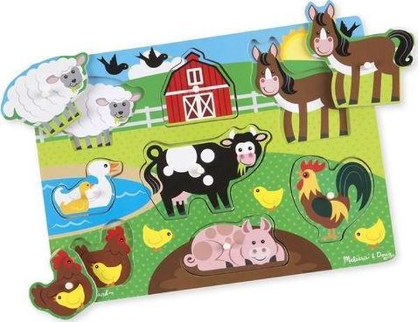 Melissa and Doug Ahşap Tutmalı Yapboz-Çiftlik - Image 1