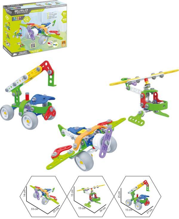 RoyToy Sök Tak Araçlar - 3in1 Set (100 Parça) - Image 1