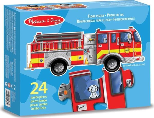 Melissa and Doug Dev Yer Yapbozu - İtfaiye Aracı (24 parça) - Image 1