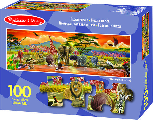 Melissa and Doug Dev Yer Yapbozu - Safari (100 parça) - Image 1