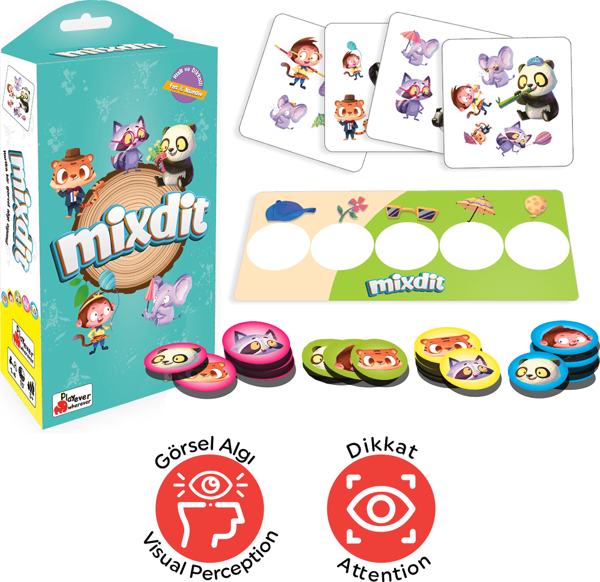 Playever Mixdit, Dikkat ve Görsel Algıyı Geliştiren Kutu Oyunu (3-6 Yaş) - Image 1