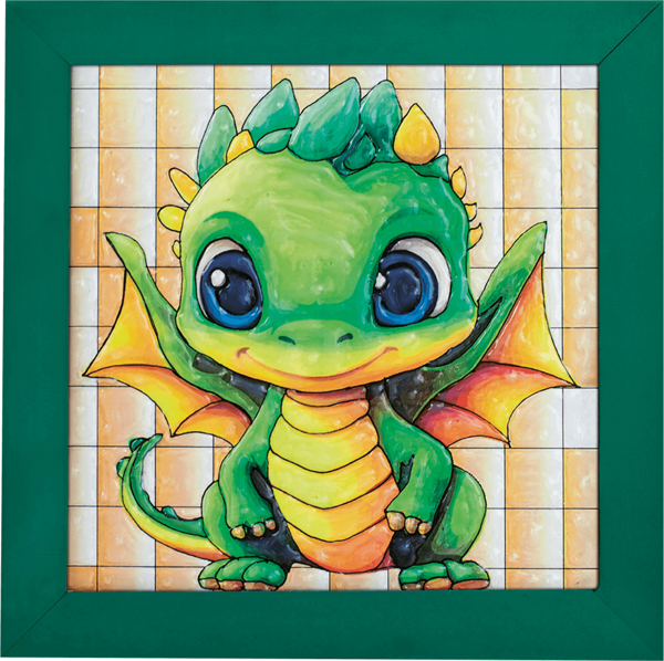 Playever Sihirli Jel Boyama Sanat Seti - Ejderha (Ahşap Çerçeveli) - Image 1