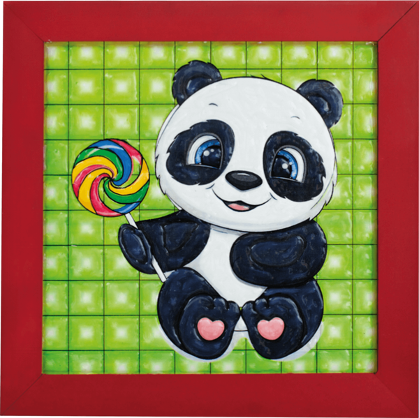 Playever Sihirli Jel Boyama Sanat Seti - Panda (Ahşap Çerçeveli) - Image 1