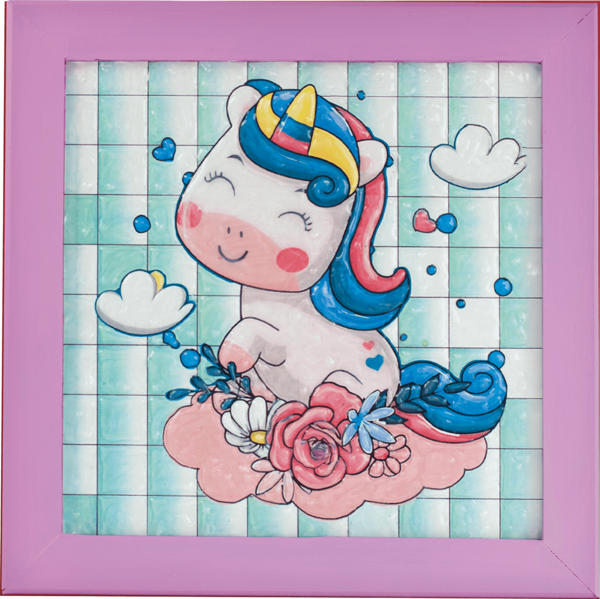 Playever Sihirli Jel Boyama Sanat Seti - Unicorn (Ahşap Çerçeveli) - Image 1