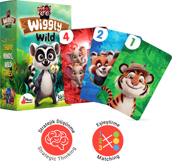 Playever Wiggly Wild, Renk ve Sayı Eşleştirme Kart Oyunu (3-6 Yaş) - Image 1
