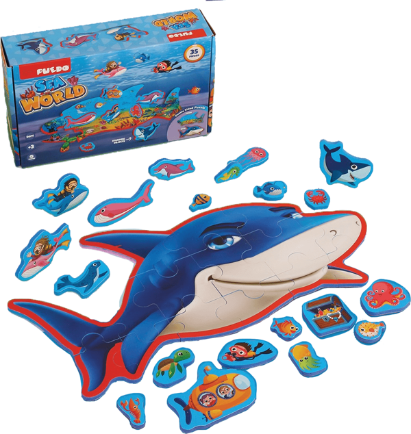 Puedo Çift Taraflı Puzzle - Deniz Canlıları - Image 1