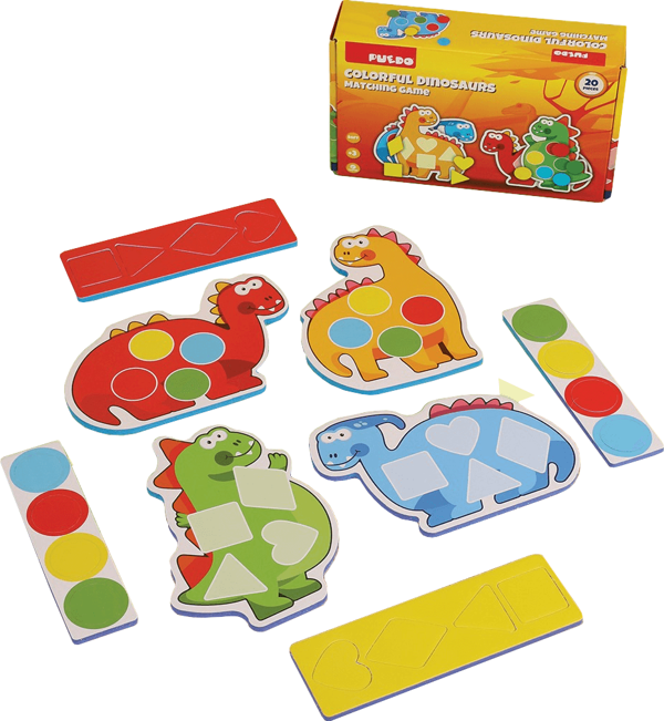 Puedo Colorful Dinosaurs Eşleştirme Oyunu - Image 1