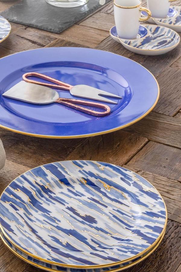 GÜRAL PORSELEN 7 PARÇA EL DEKORU PASTA SETİ   - Image 1