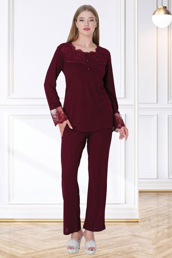 Mecit 5720 Bordo Bayan Pijama Takımı - Image 1
