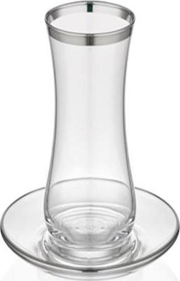 DECORİUM ARS 719 12 PRC. CAY TAKIMI DALIA PLATIN   - Image 1