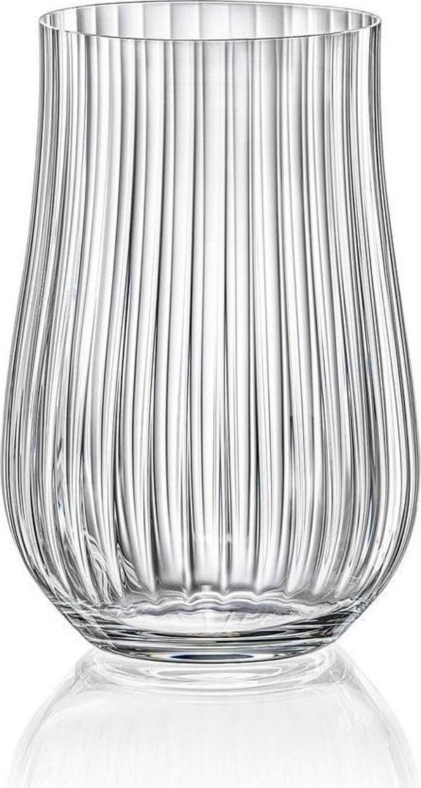 Bohemia Kristal Tulipa Jumbo Optikli 6’lı Meşrubat Bardak Takımı 450 ML   - Image 1
