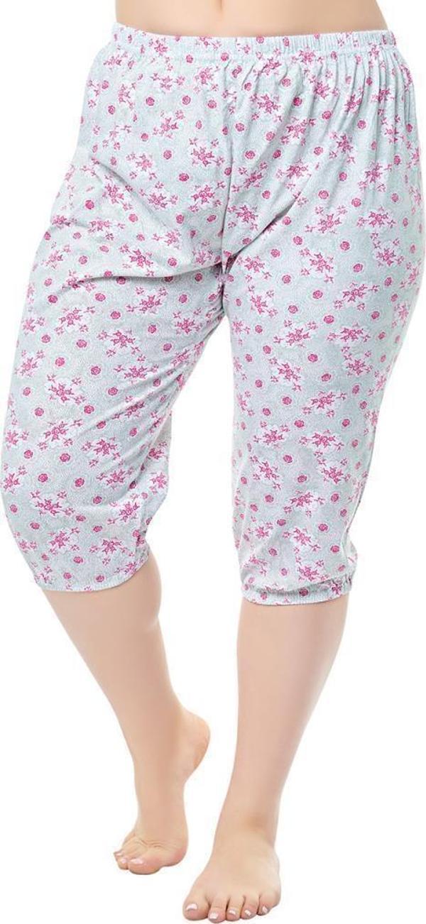 Seher Yıldız Bayan Desenli Lastikli Kısa Anne Pijama Altı 019 - Image 1