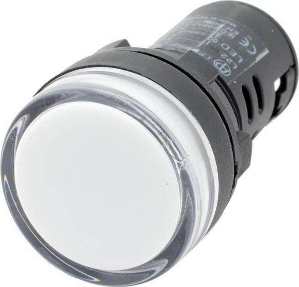 Mutlusan 22 Mm Ledli Sinyal Lambası Beyaz 220v - Image 1