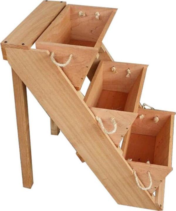 Kütükhouse Basamak Ahşap Saksı - Image 1