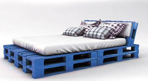 Kütükhouse Palet Yatak Mavi - Image 1