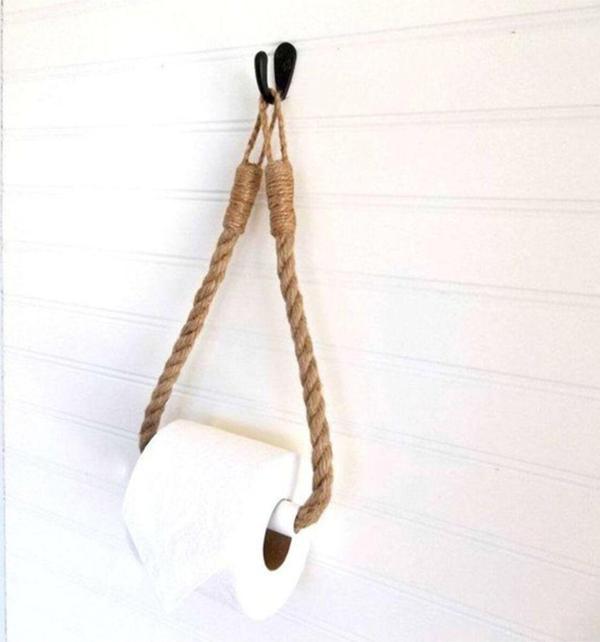 Kütükhouse Jüt Halatlı Tuvalet Kağıt Tutacağı-1 - Image 1