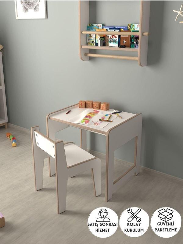 Peka Montessori Çocuk Oyun Ve Aktivite Masası Ve Sandalye - Image 1