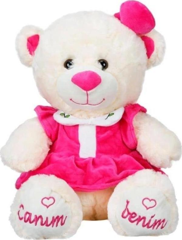 Nessiworld 8331 Canım Benim Elbiseli Peluş Ayı -Sunman - Image 1