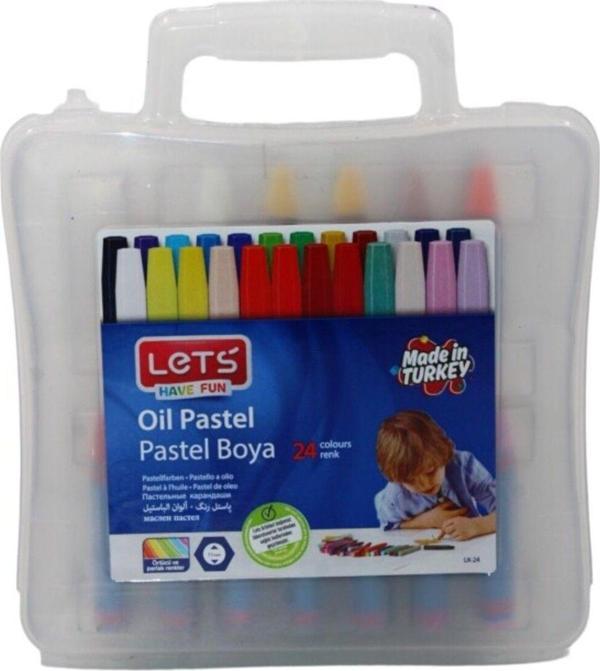 24 Renk Plastik Çantalı Pastel Boya - Image 1