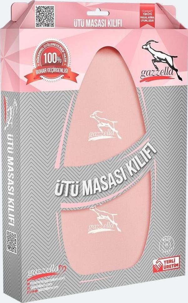 Gazella Ütü Masası Kılıfı Bezi 50 x 135 cm Pudra - Image 1