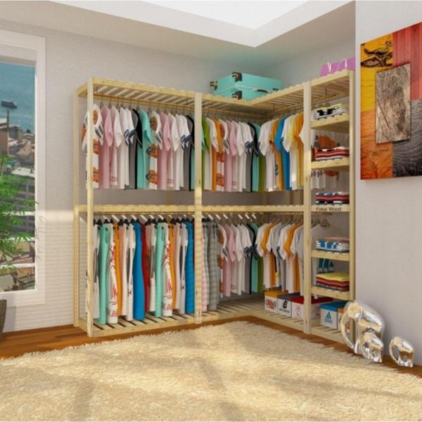 Fokai Wood El Nilo - Açık Ahşap Elbise Dolabı Wardrobe - Image 1